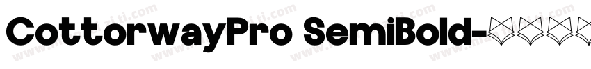 CottorwayPro SemiBold字体转换